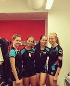 Iloiset tunnelmat lauantain voiton jälkeen Tampereella.